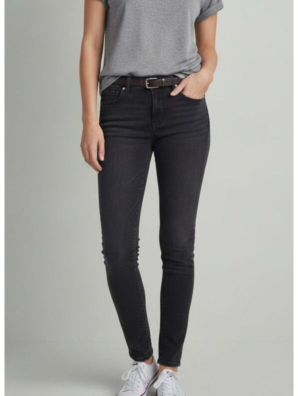 Buffalo David Bitton Faith Black Super Skinny Mid Rise Jeans
